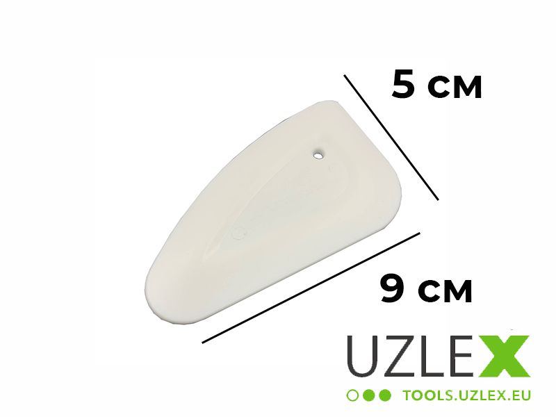Ракель маленький UZLEX-FIBER МР (для мобильных телефонов), белый, жёсткий, 90х50mm