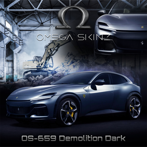 Автовинил Omega Skinz Demolition Dark (Черный матовый) OS-659 , 152 см